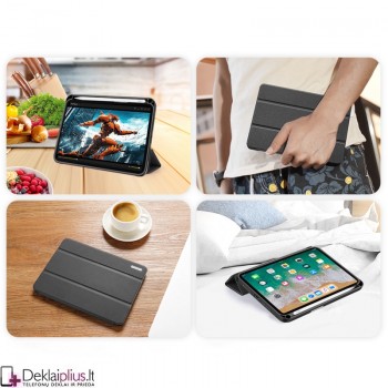 Dux Ducis domo atverčiamas dėklas - tamsiai pilkas (planšetei Apple Ipad Mini 6 (2021) Dux Ducis domo atverčiamas dėklas - tamsiai pilkas (planšetei Apple Ipad Mini 6 (2021)